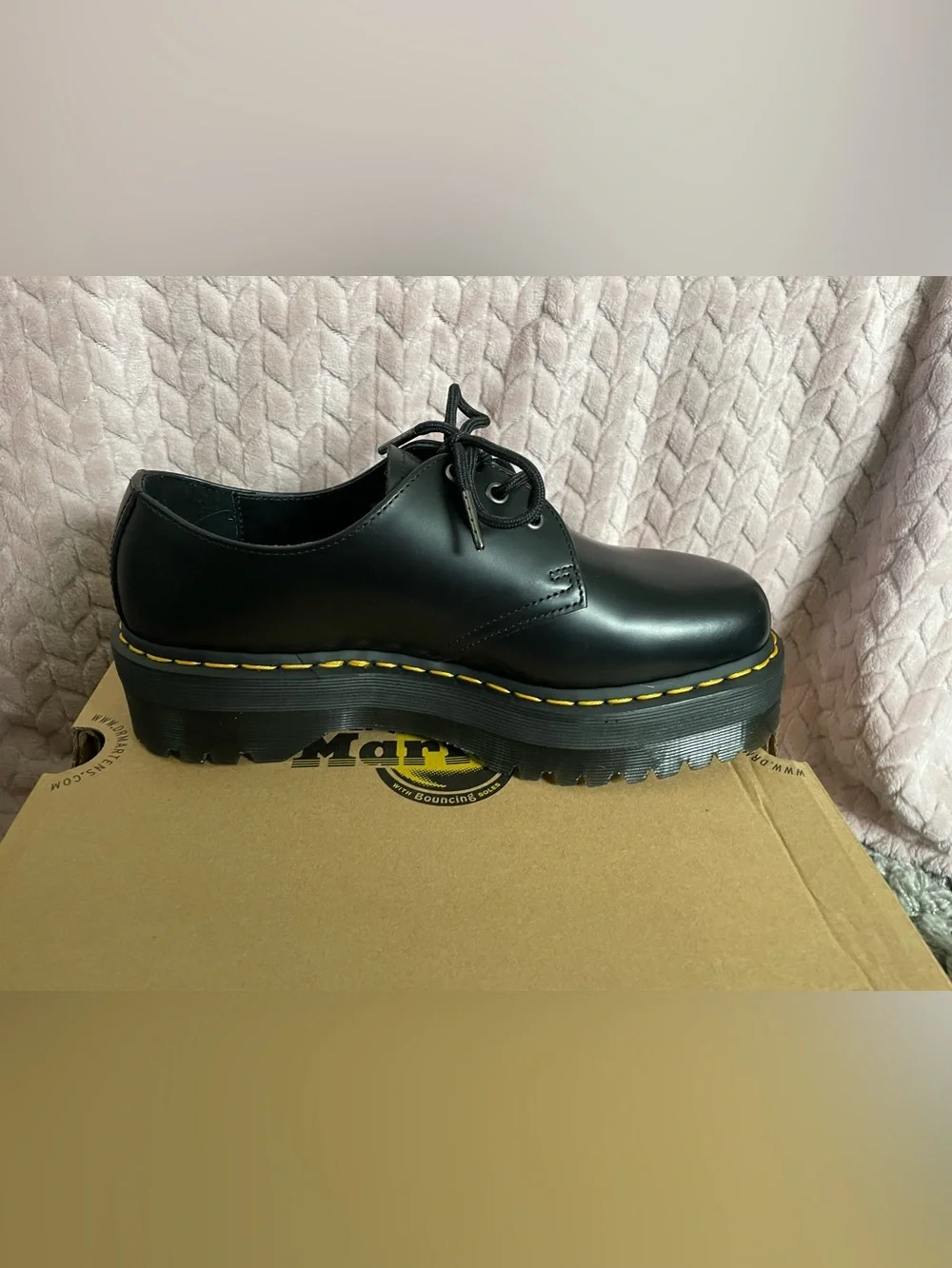 NEW Dr. Martens Black 1461‎ Quad Platform Shoes US-M 9, US-W 10 Mens Women’s